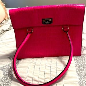 Kate spade crocodile hot pink shoulder bag